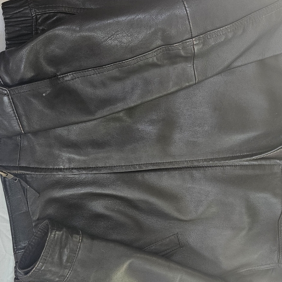 Mens brown leather jacket - Picture 2 of 4